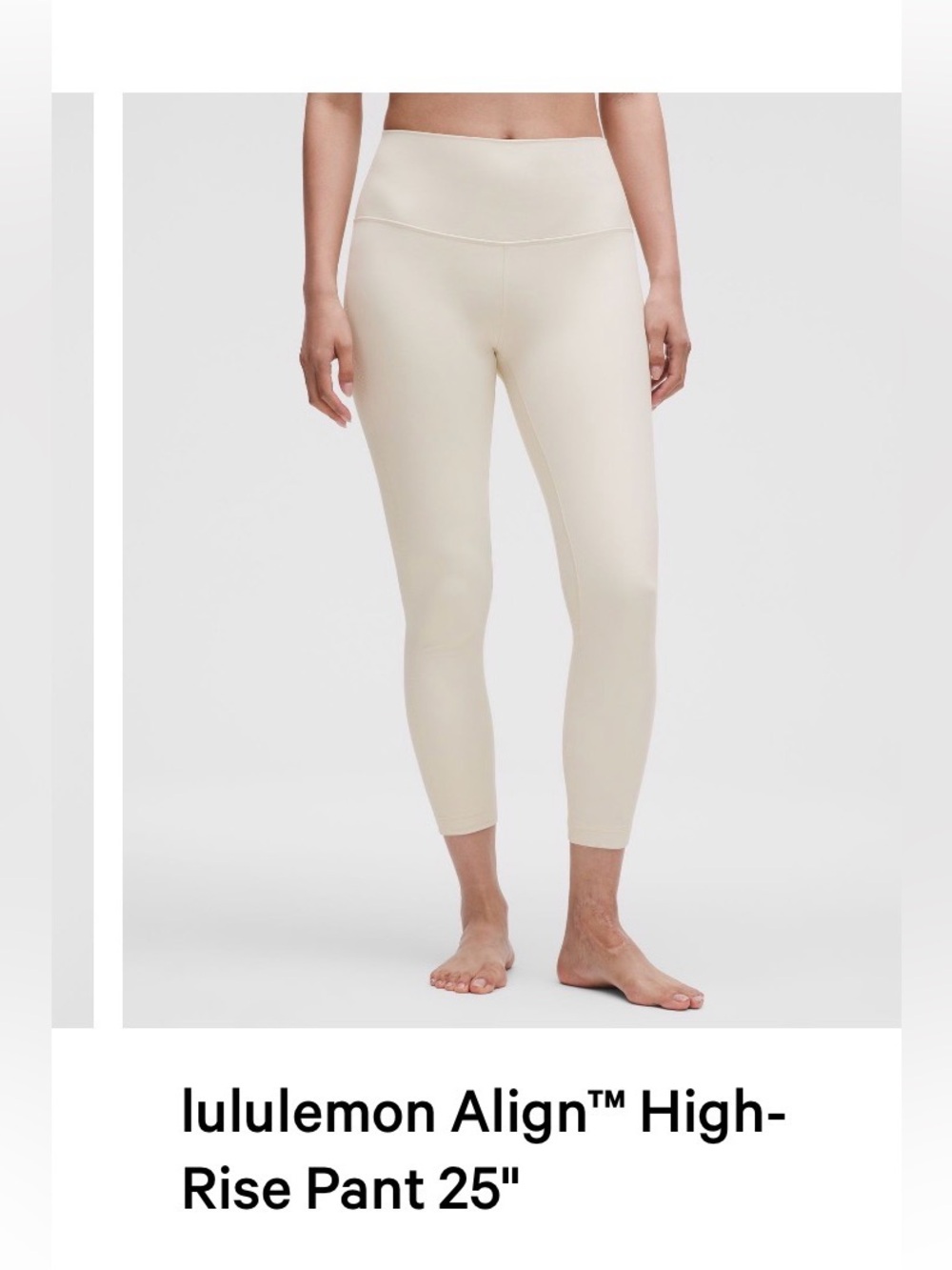 Lululemon Align High Rise Pant 25” - Ivory